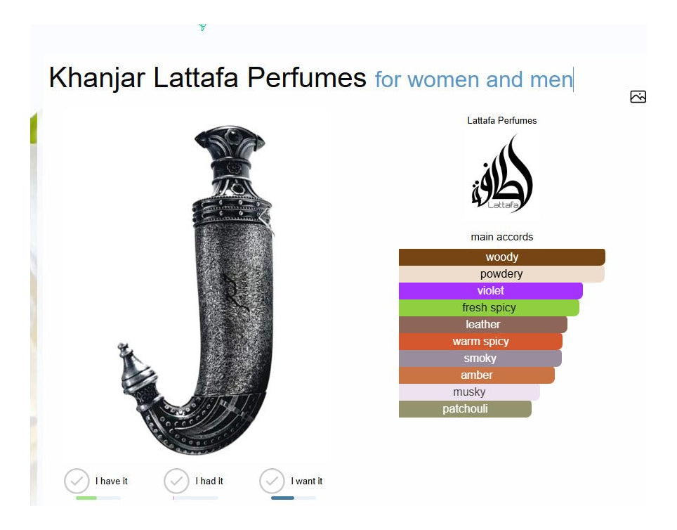 Decant Khanjar Lattafa Eau De Parfum Unisex